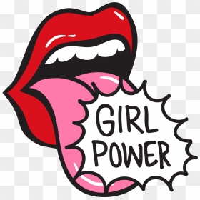 Girl Power 21 Tongue Pink - Girl Power Png, Transparent Png - girl power png