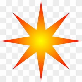 Orange Radial Star Clipart - Juno Goddess Symbol, HD Png Download - rounded star png
