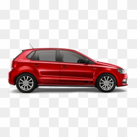 Polo Car White Colour, HD Png Download - car side view png