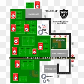 Warwick Soccer Field Map, HD Png Download - soccer field png