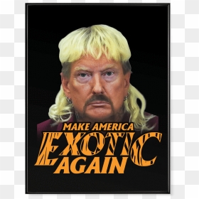 Trump Joe Exotic - Trump Twitter Tiger King, HD Png Download - trump wig png