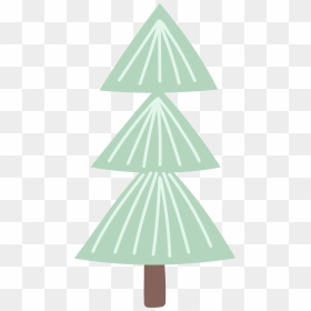 Triangle Branch Christmas Cartoon Transparent - Christmas Tree, HD Png Download - christmas tree branch png