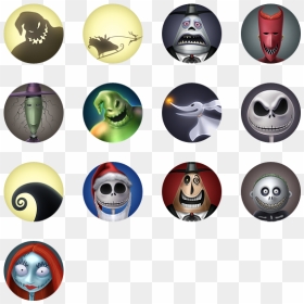 The Nightmare Before Christmas - Nightmare Before Christmas Character Faces, HD Png Download - jack skellington face png