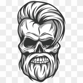 Skull Photography Illustration Hair Vector Hipster - Skull Hipster, HD Png Download - hipster arrow png