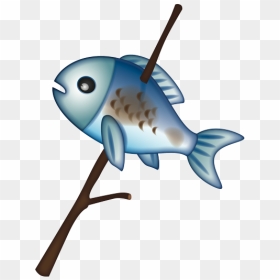 Fish On A Stick, HD Png Download - fish emoji png