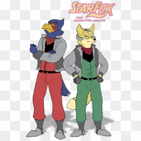 Fox Mccloud And Falco Lombardi From Star Fox - Fox In Space Falco, HD Png Download - fox mccloud png