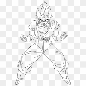 Blue Drawing Vegito - Vegito Coloring Pages Goku, HD Png Download - coloring pages png