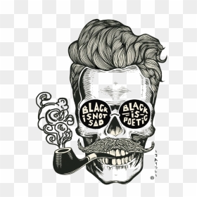 Skull Silhouette, HD Png Download - hipster arrow png