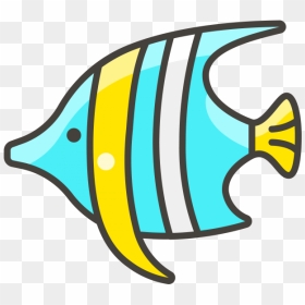 Tropical Fish Emoji Icon - Cute Tropical Fish Cartoon, HD Png Download - fish emoji png