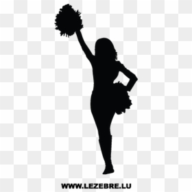 Silhouette Of Cheerleader Dancing, HD Png Download - cheerleader silhouette png