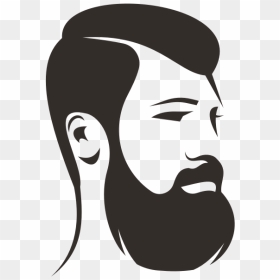 Man With Beard Silhouette Clip Art - Beard Silhouette Long Hairs, HD Png Download - beard silhouette png