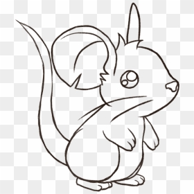 Find The Outline Here - Little Mouse Coloring Page, HD Png Download - coloring pages png