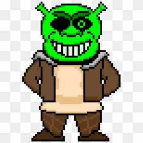 Shrek Head Pixel Art - Shrek Sans Pixel Art, HD Png Download - sans head png