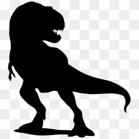 T Rex Dinosaur Silhouette, HD Png Download - dinosaur silhouette png