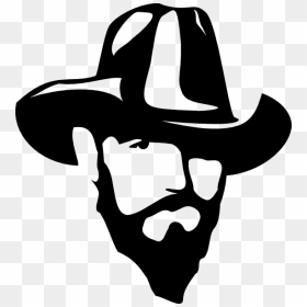 Man With Beard And Baseball Hat Clipart Image Freeuse - Clipart Cowboy Head Silhouette, HD Png Download - beard silhouette png