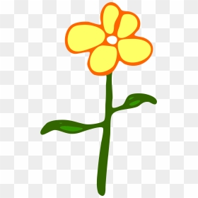 Flower Cartoon Yellow Clip Art - Transparent Flowers Cartoon Png, Png Download - flower cartoon png