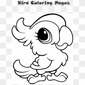 Bird Coloring Pages - Cute Bird Coloring Pages, HD Png Download - coloring pages png