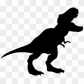 Silhouette Clipart Dinosaur, HD Png Download - dinosaur silhouette png