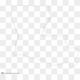 Map Bnhspine Com Related - Drawing, HD Png Download - louisiana outline png