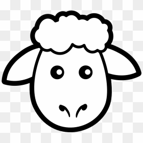 Free Pages Of Face - Sheep Face Clipart Black And White, HD Png Download - coloring pages png