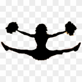 #sticker #cheer #cheerleader #cheerleading - Silhouette Cheerleader, HD Png Download - cheerleader silhouette png