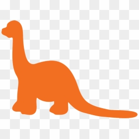 Free Transparent Dinosaur Clipart Orange, HD Png Download - dinosaur silhouette png