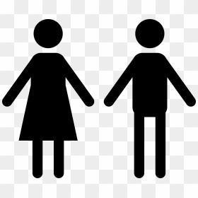 Silhouette Boy And Girl Clipart, HD Png Download - people standing silhouette png