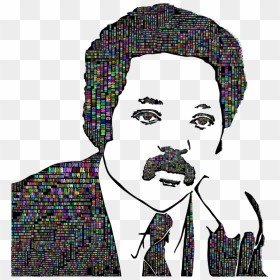 Art,beard,moustache - Jesse Jackson Easy Drawing, HD Png Download - beard silhouette png