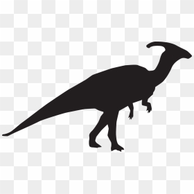 Parasaurolophus Dinosaur Tyrannosaurus Silhouette Clip - Clip Art Parasaurolophus Silhouette, HD Png Download - dinosaur silhouette png