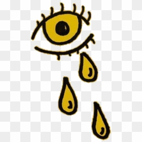 Yellow Amarillo Aesthetic Random Eye Ojo Crying - Black And Uellow Aesthetic, HD Png Download - aesthetic png tumblr