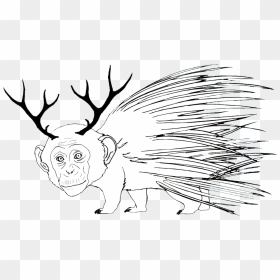 Monkey Deer Porcupine - Monkey Mixed With A Porcupine, HD Png Download - porcupine png