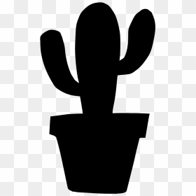Transparent Cute Cactus Png - Cactus Png Black And White, Png Download - plant silhouette png