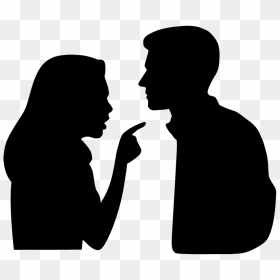 Argument Divorce Enabling Family - Man And Woman Arguing Silhouette, HD Png Download - people talking silhouette png