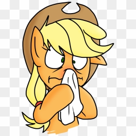 Handkerchief Clipart Transparent - Nose Blowing Png, Png Download - applejack png