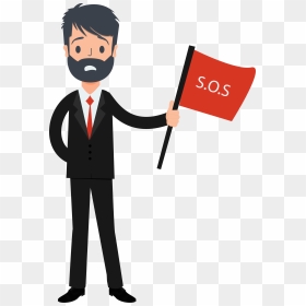 Toon Beard Businessman 87 , Png Download - Business Man Character Png, Transparent Png - beard silhouette png