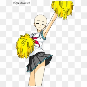 Cheerleader Clipart Cheerleading Base - Anime Girl Cheerleader Base, HD Png Download - cheerleader silhouette png