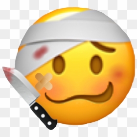 #emoji #gore #aestheticgore #blood #knife #hurt  i - Happy Emoji With A Knife, HD Png Download - knife emoji png