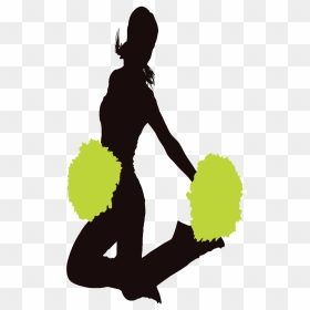 Cheerleader Lime Green Clipart Image - Illustration, HD Png Download - cheerleader silhouette png