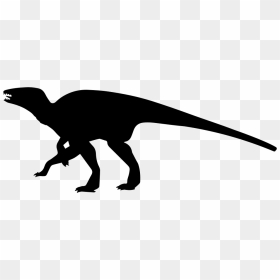 Dinosaur Edmontosaurus Shape - Edmontosaurus Silhouette, HD Png Download - dinosaur silhouette png