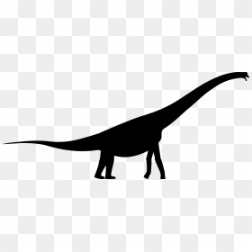File - Brachiosaurus Silhouette - Svg - Brachiosaurus Silhouette, HD Png Download - dinosaur silhouette png
