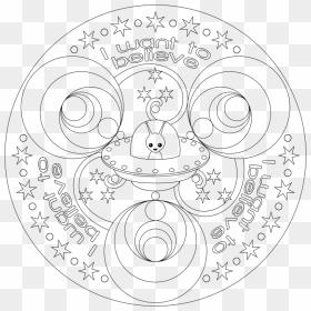 Transparent Mandala Clipart Black And White - Mandala Space, HD Png Download - coloring pages png
