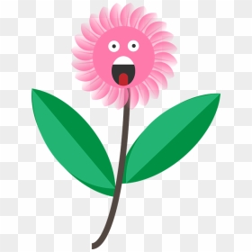 Transparent Flower Cartoon Png - Flower Png Cartoon Face, Png Download - flower cartoon png