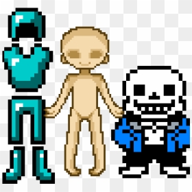 Random Image From User - Creepy Scary Pixel Art, HD Png Download - sans head png