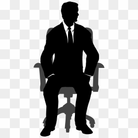 Man In Suit Silhouette Png, Transparent Png - beard silhouette png