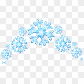 #emoji #blue #crown #snowflakes #winter #blueemoji - Snowflake Emoji Png, Transparent Png - snowflake emoji png