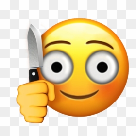 #emoji #customemoji #knife #psycho #freetoedit - Smile Emoji With Knife, HD Png Download - knife emoji png
