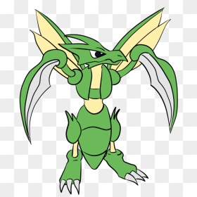 Scyther - Cartoon, HD Png Download - scyther png