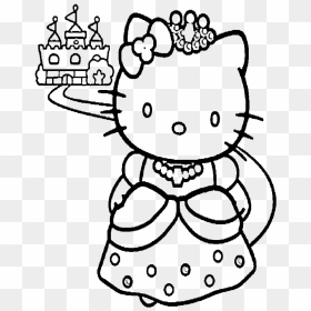 Hello Kitty Coloring Pages Transparent Background - Princess Castel Coloring Pages, HD Png Download - coloring pages png
