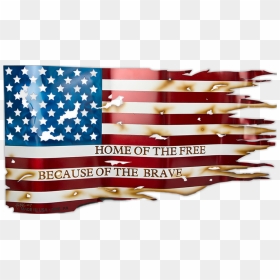 Home Of The Free Because Of The Brave American Flag - Home Of The Free Because Of The Brave Flag, HD Png Download - american flag banner png