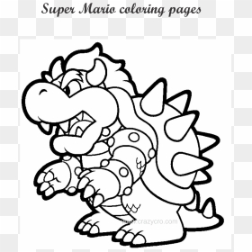 Free Printable Mario Coloring Page, HD Png Download - coloring pages png